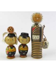 Kokeshi - Set of 3 Dolls