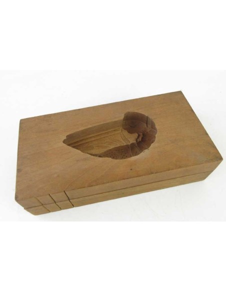 Japanese Vintage Wooden Kashigata(Sweets Mold), Spiny Lobster and Hard Clams
