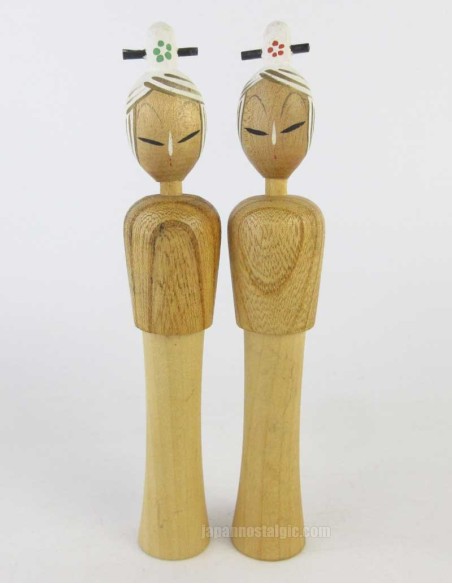 Unique Kokeshi - Set of 2 Dolls