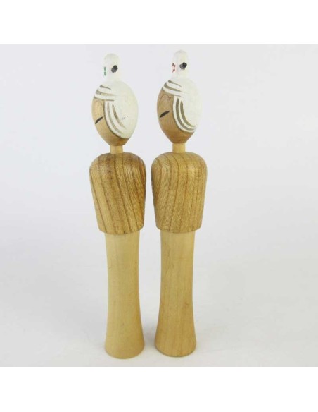 Unique Kokeshi - Set of 2 Dolls