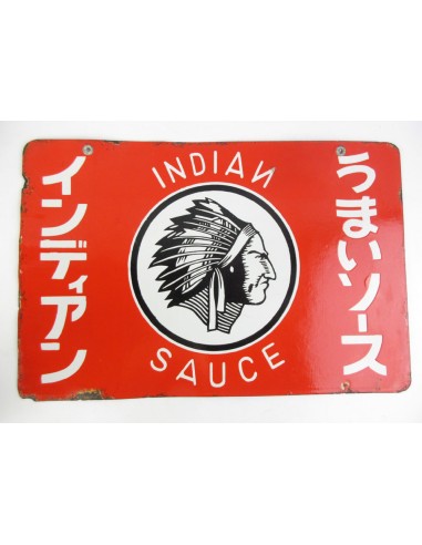 Japanese vintage Enamel Sign - INDIAN SAUCE