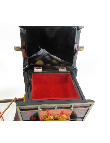 Vintage Pokkuri Geta, Girls Japanese lacquered tall clogs