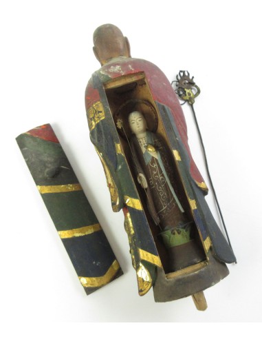 Vintage Pokkuri Geta, Girls Japanese lacquered tall clogs