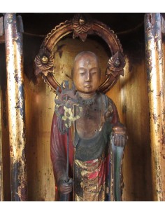 Vintage Pokkuri Geta, Girls Japanese lacquered tall clogs 2